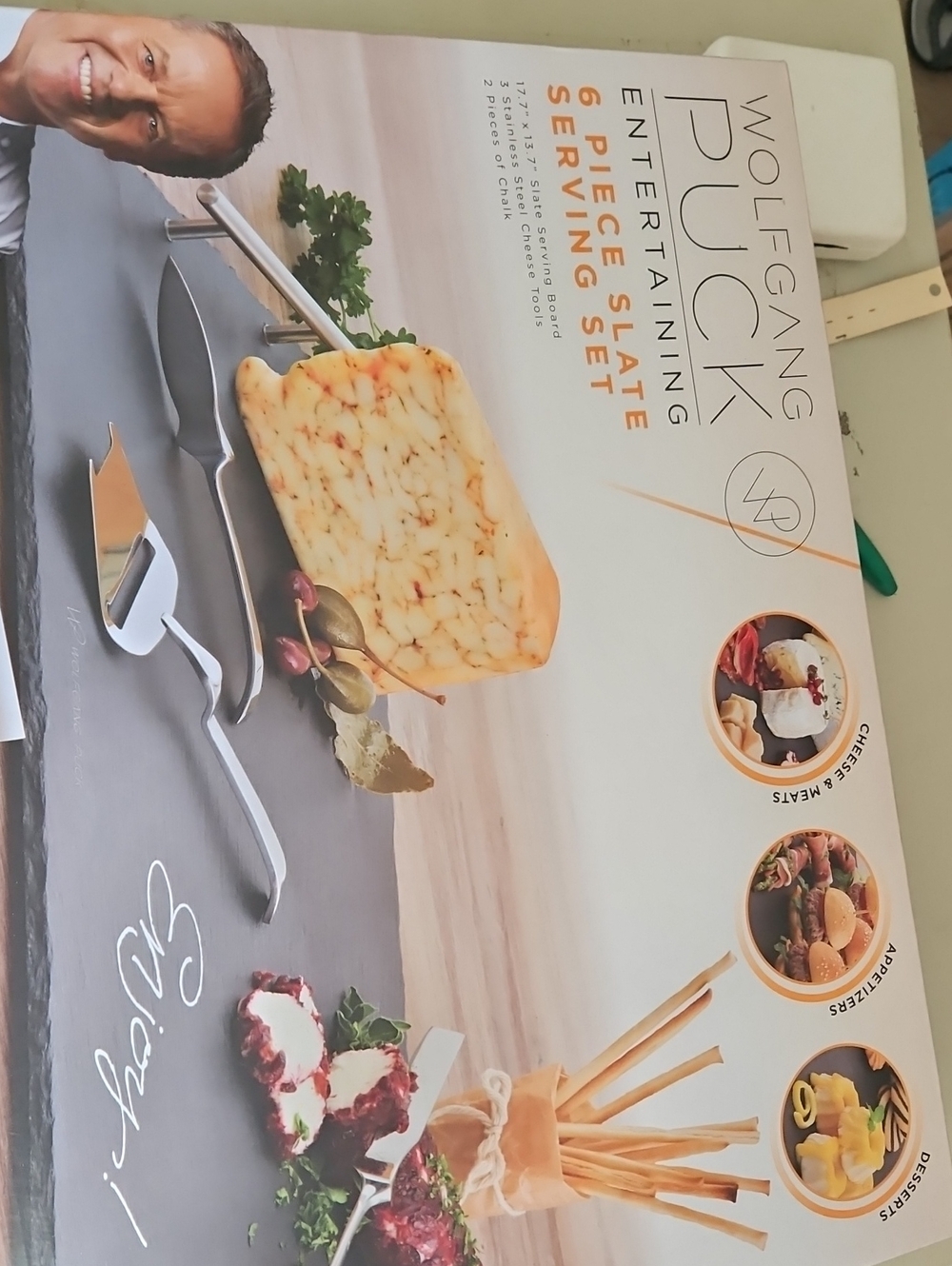 Wolfgang Puck Entertaining 6-Piece Slate Serving Set - Black